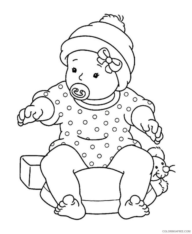 baby coloring pages to print Coloring4free