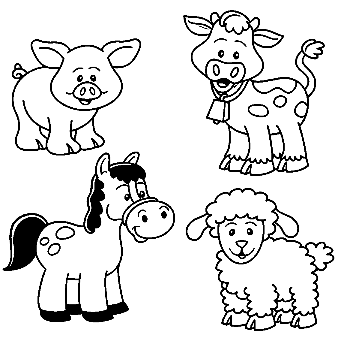 baby farm animal coloring pages Coloring4free