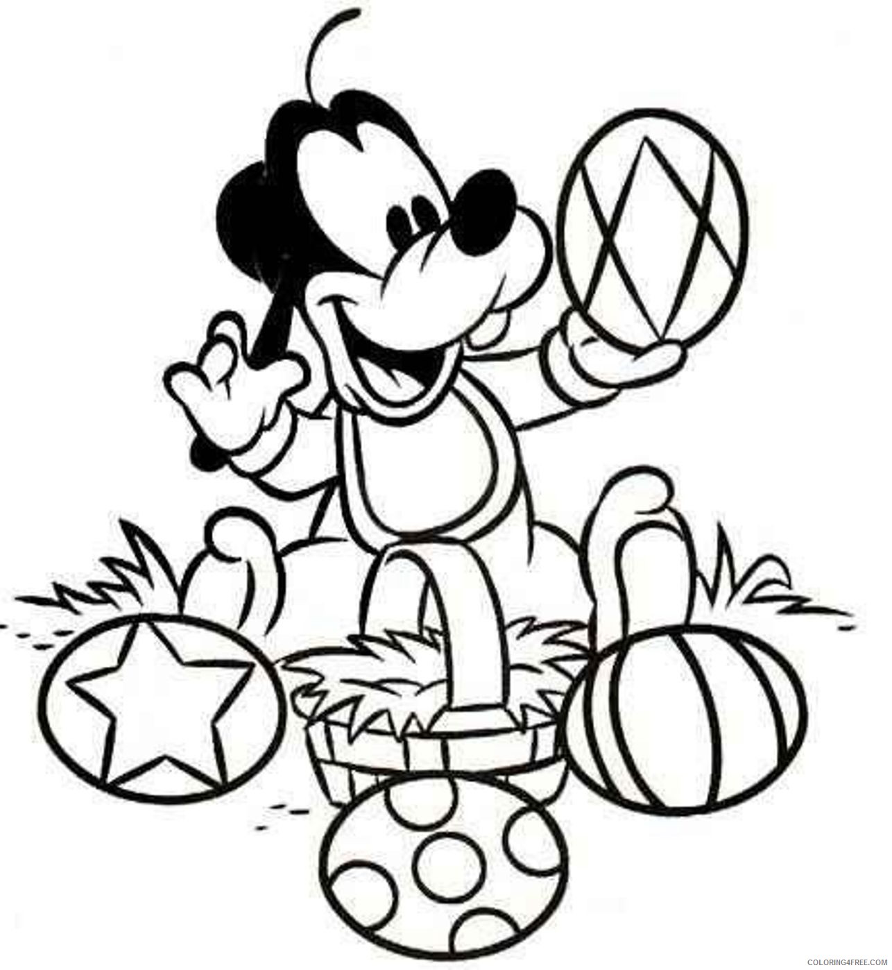 baby goofy coloring pages easter eggs Coloring4free