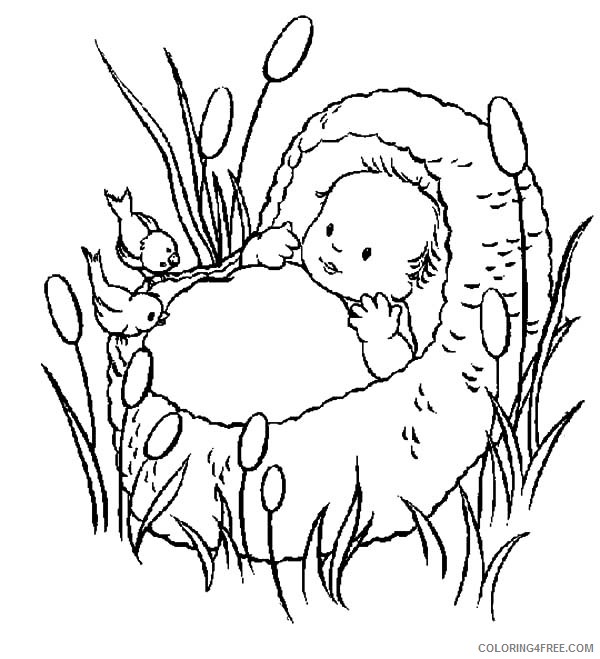 baby moses coloring pages to print Coloring4free