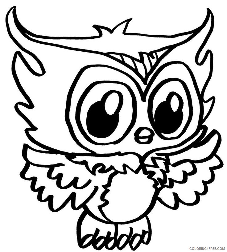 baby owl coloring pages for kids Coloring4free