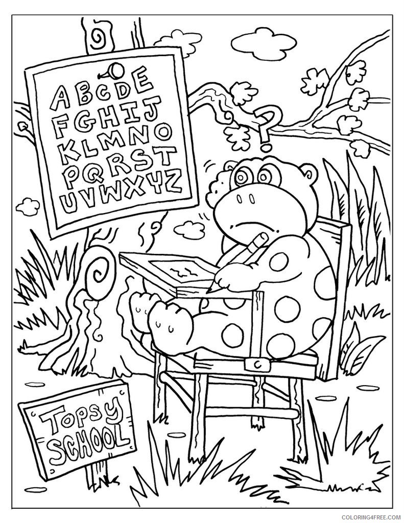 back to school coloring pages free to print Coloring4free