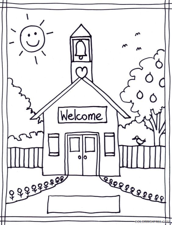 back to school coloring pages kindergarten Coloring4free
