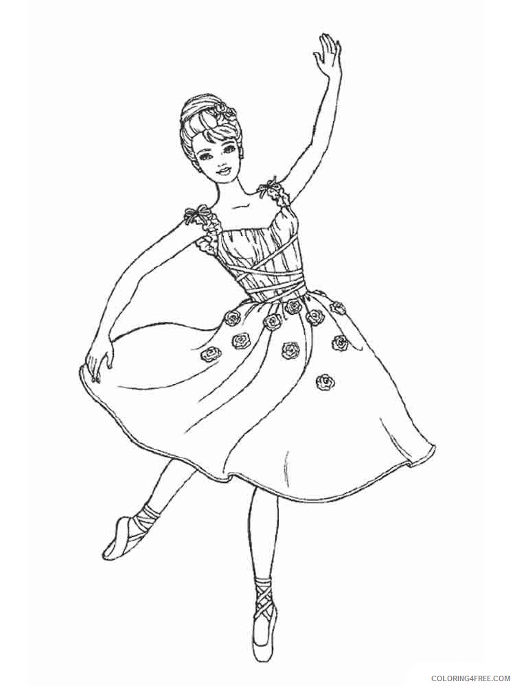 ballerina barbie coloring pages Coloring4free