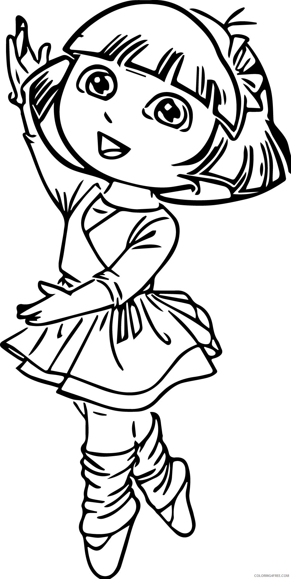 ballerina coloring pages dora Coloring4free