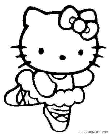 ballerina hello kitty coloring pages Coloring4free