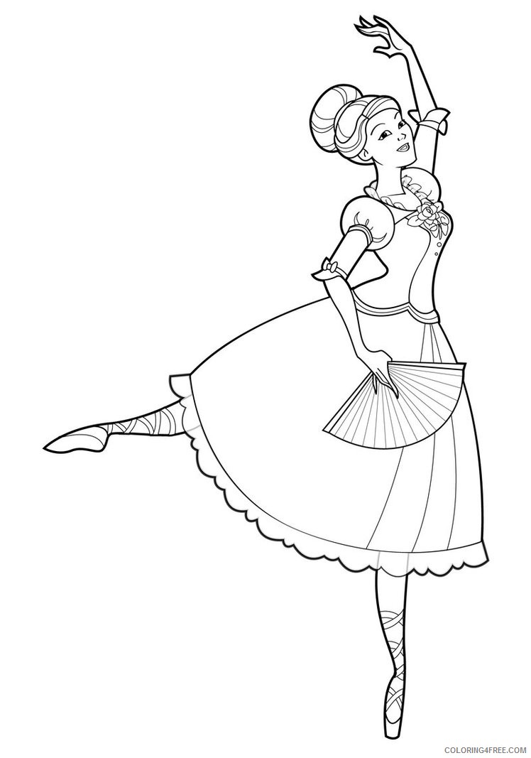 ballet coloring pages barbie Coloring4free