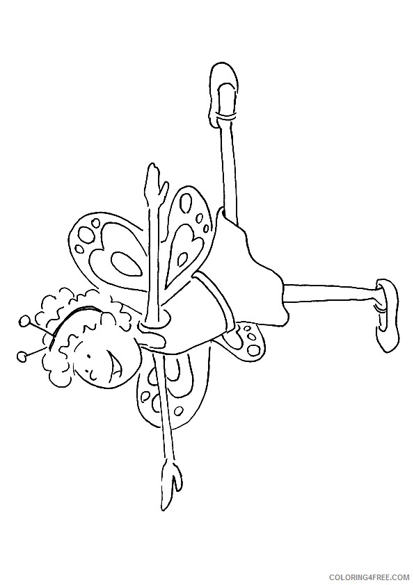 ballet coloring pages butterfly ballerina Coloring4free