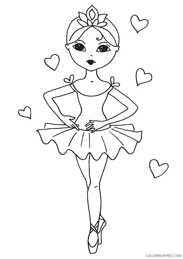 ballet coloring pages for preschooler Coloring4free