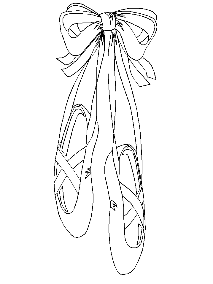 ballet shoes coloring pages Coloring4free