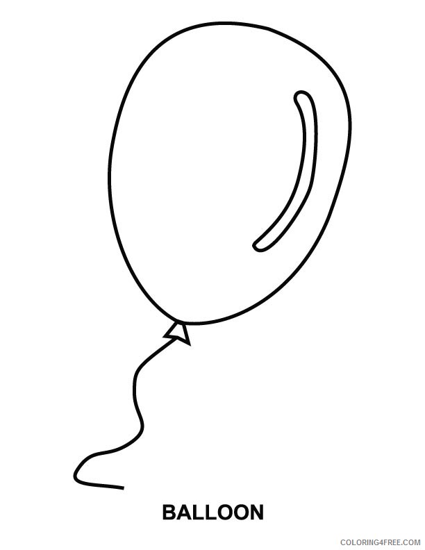 balloon coloring pages for kids Coloring4free
