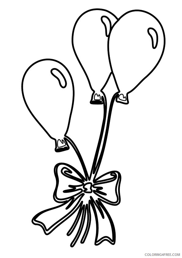 balloon coloring pages valentines day Coloring4free