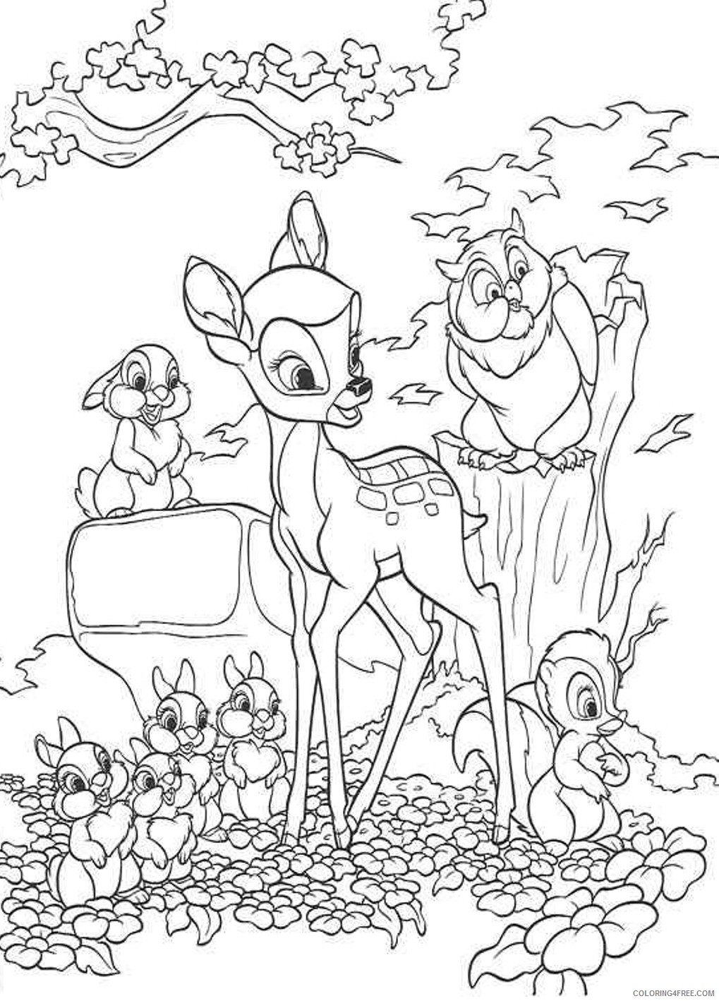bambi and friends coloring pages Coloring4free