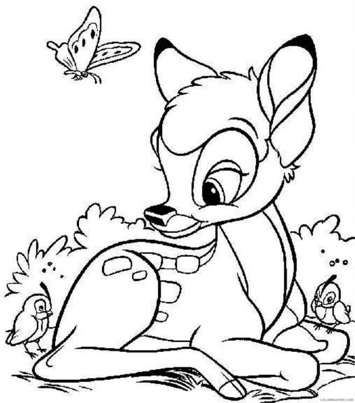 bambi coloring pages and friends Coloring4free