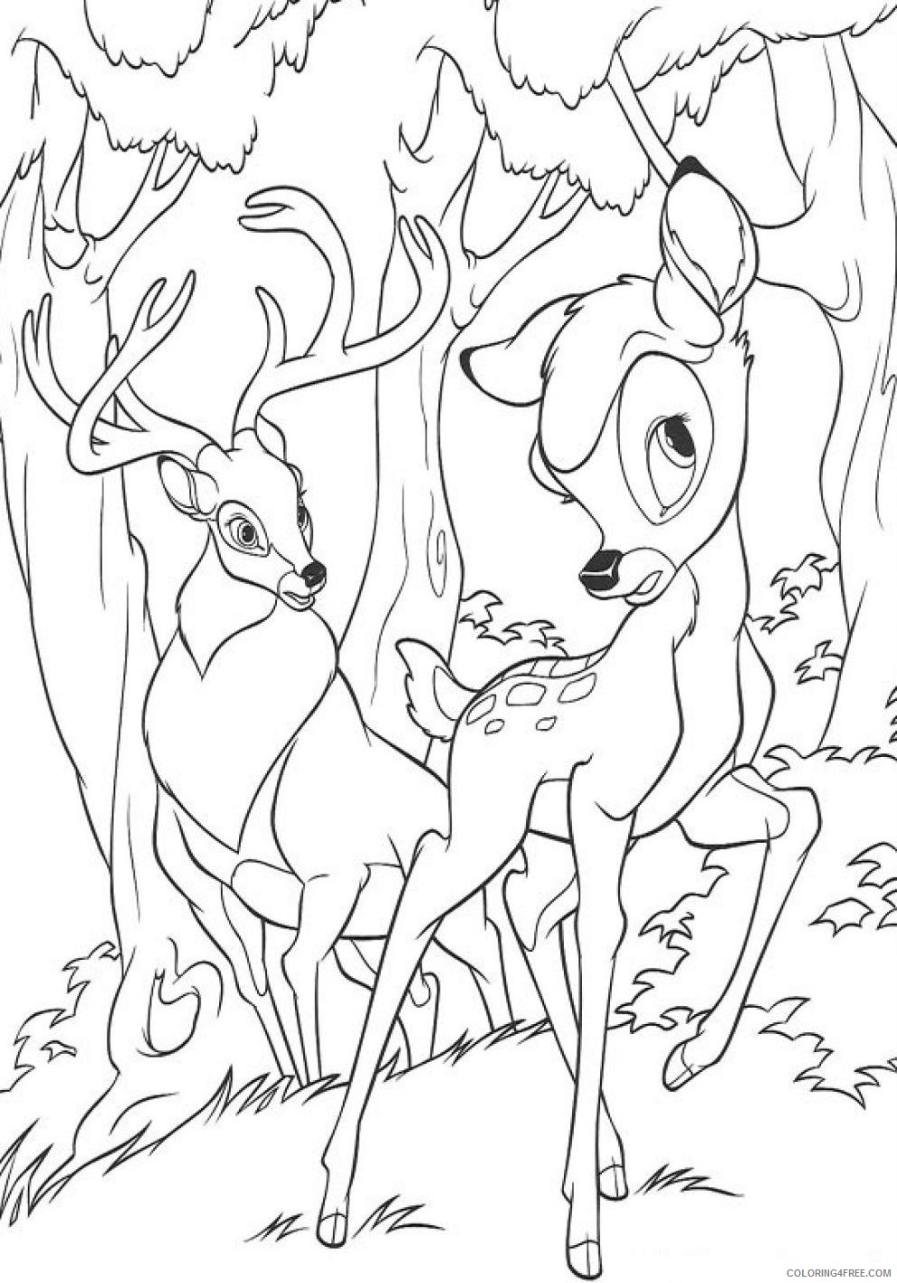 bambi coloring pages and great prince Coloring4free
