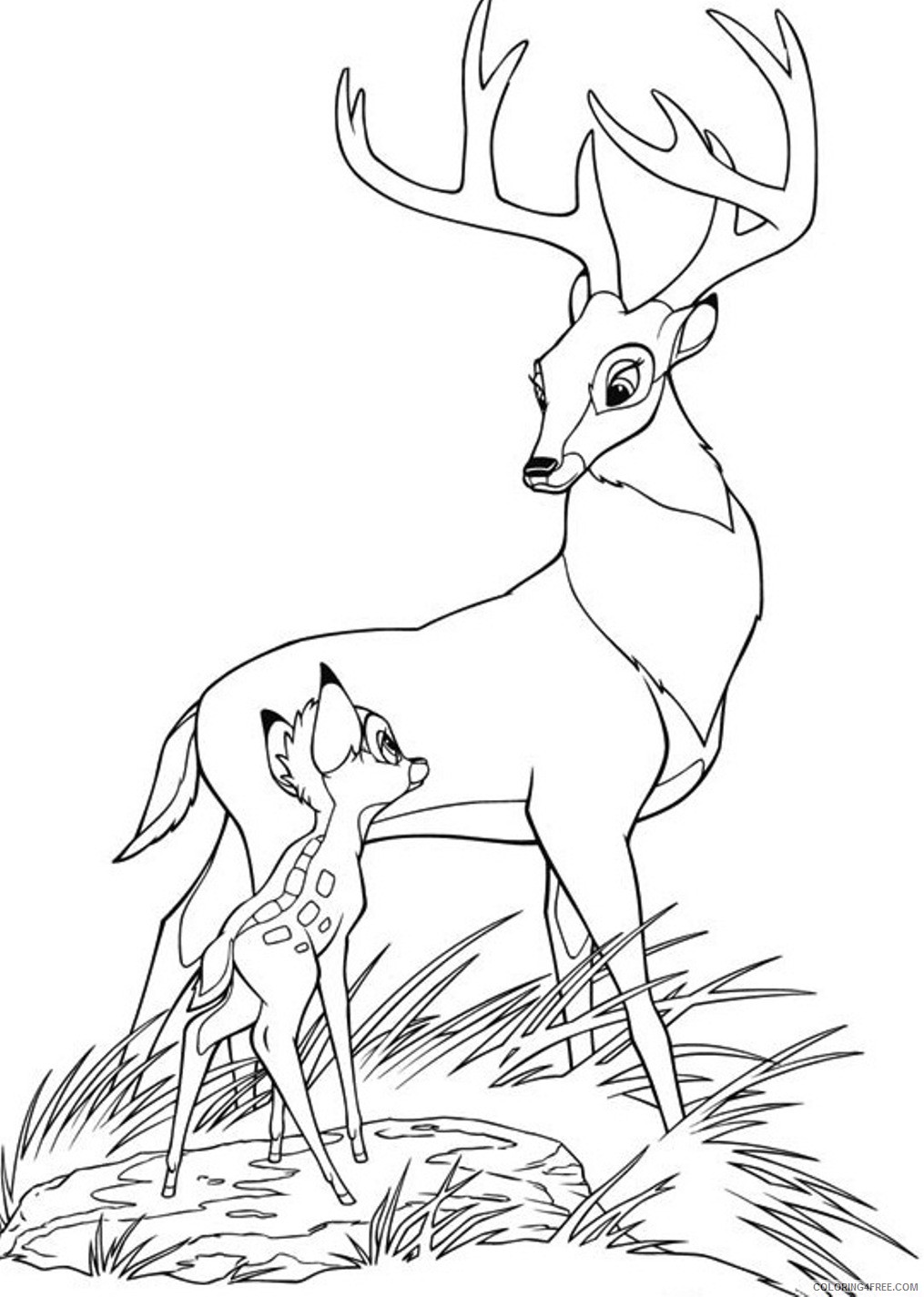 bambi coloring pages and the great prince Coloring4free