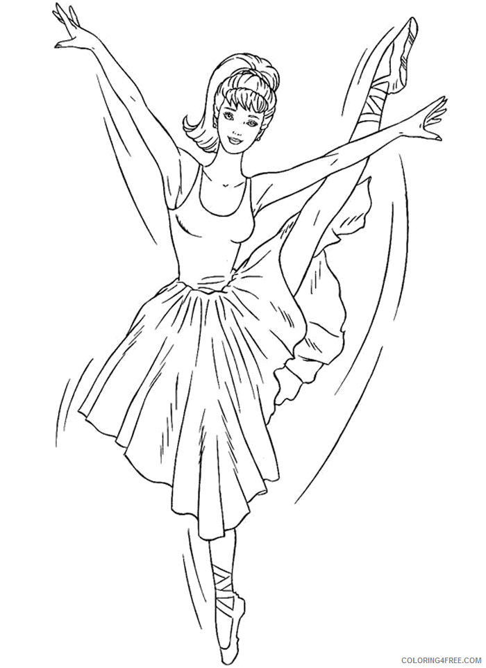 barbie ballerina coloring pages Coloring4free