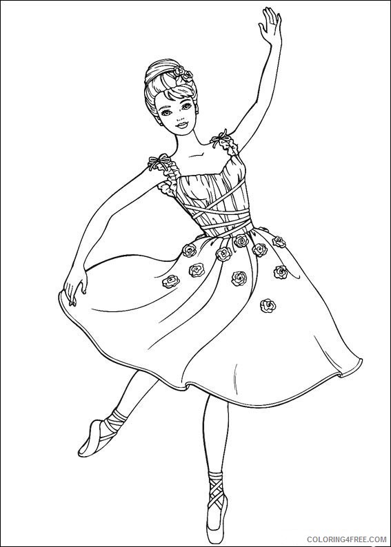 barbie coloring pages ballerina Coloring4free