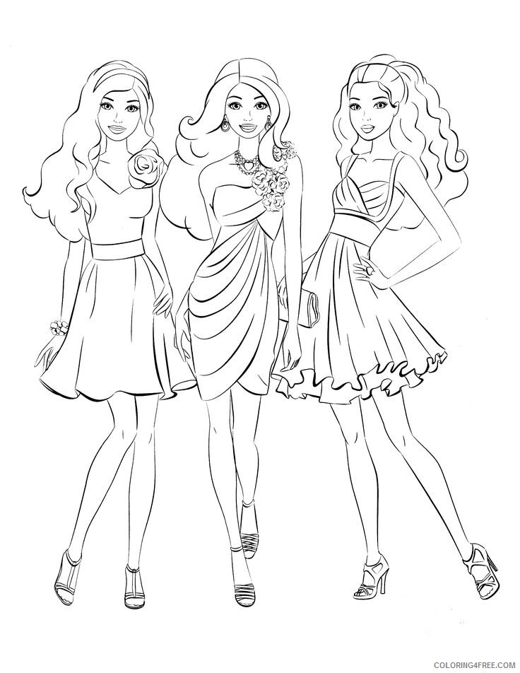 barbie coloring pages fashion style Coloring4free