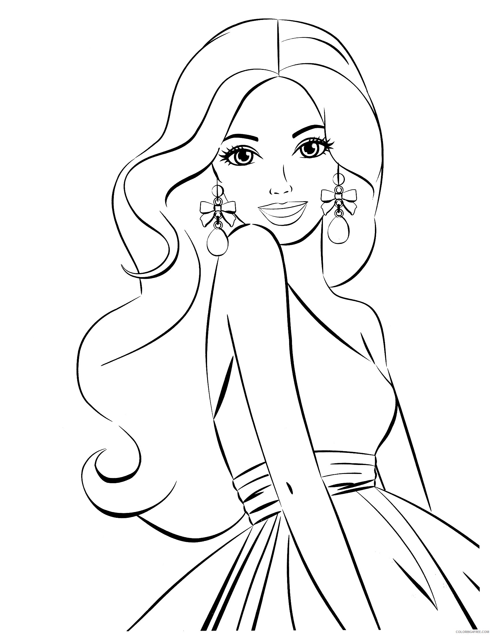 barbie coloring pages for girls Coloring4free