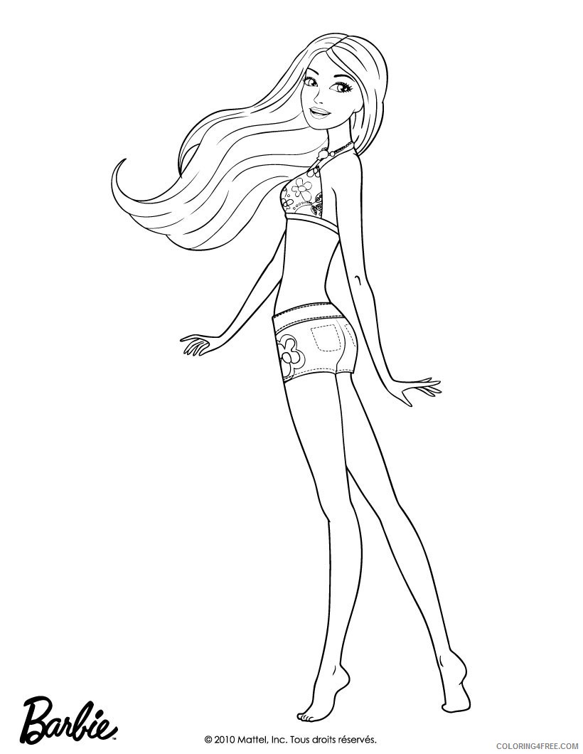 barbie coloring pages mermaid tale Coloring4free