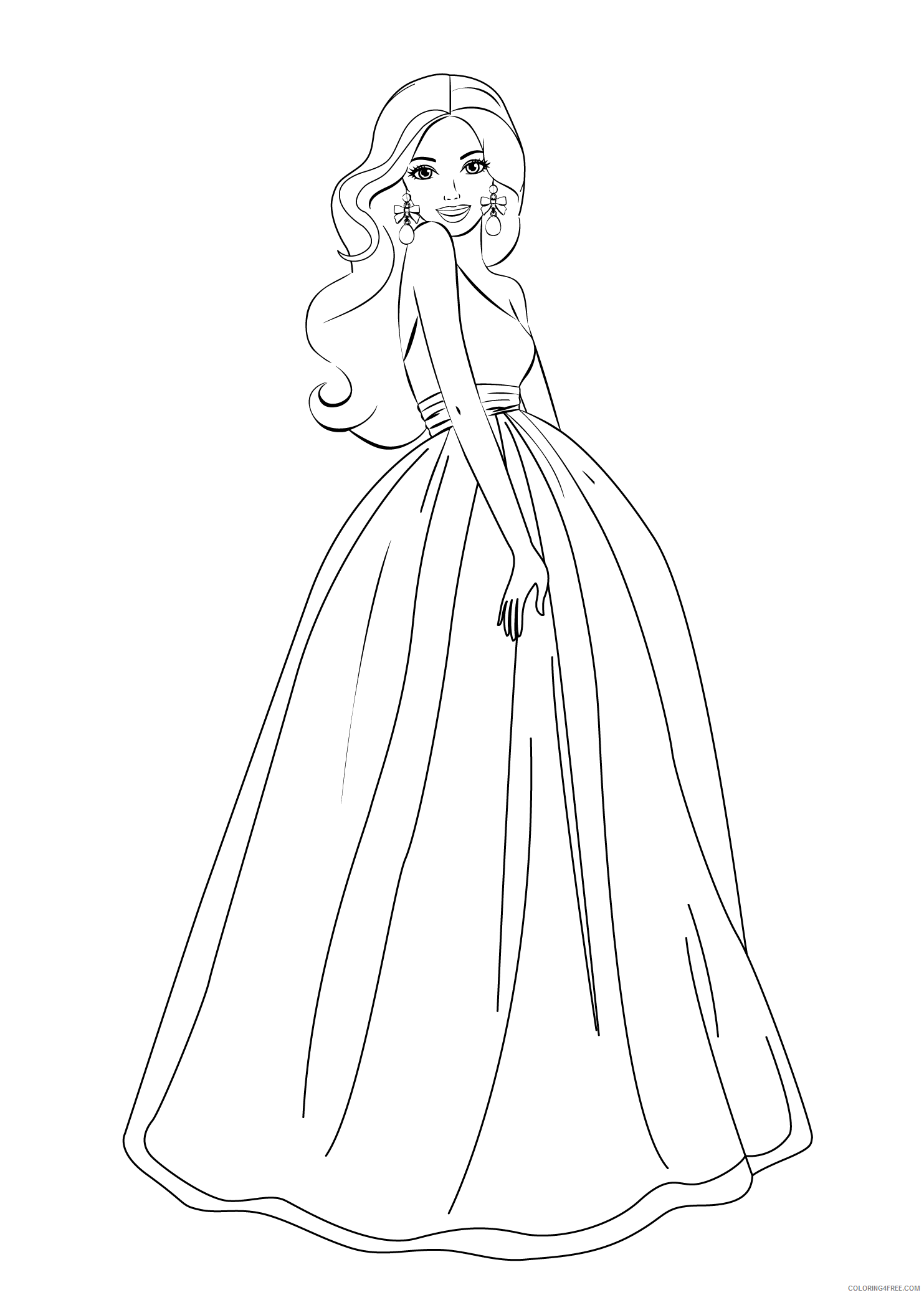 barbie coloring pages printable Coloring4free