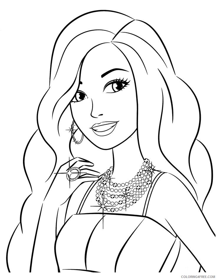 barbie coloring pages to print Coloring4free