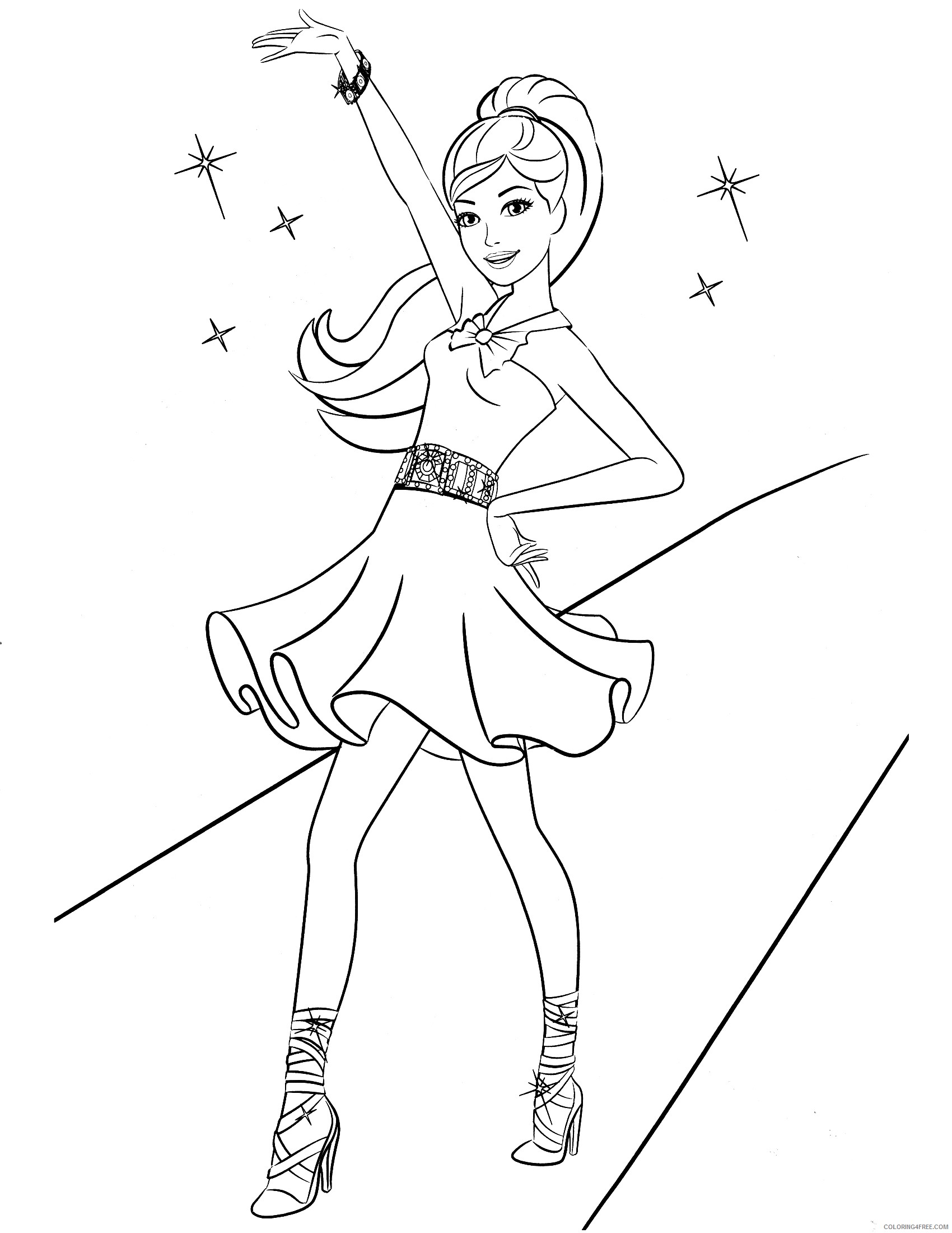 barbie coloring pages top model Coloring4free