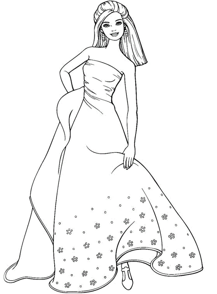 barbie fashion coloring pages Coloring4free