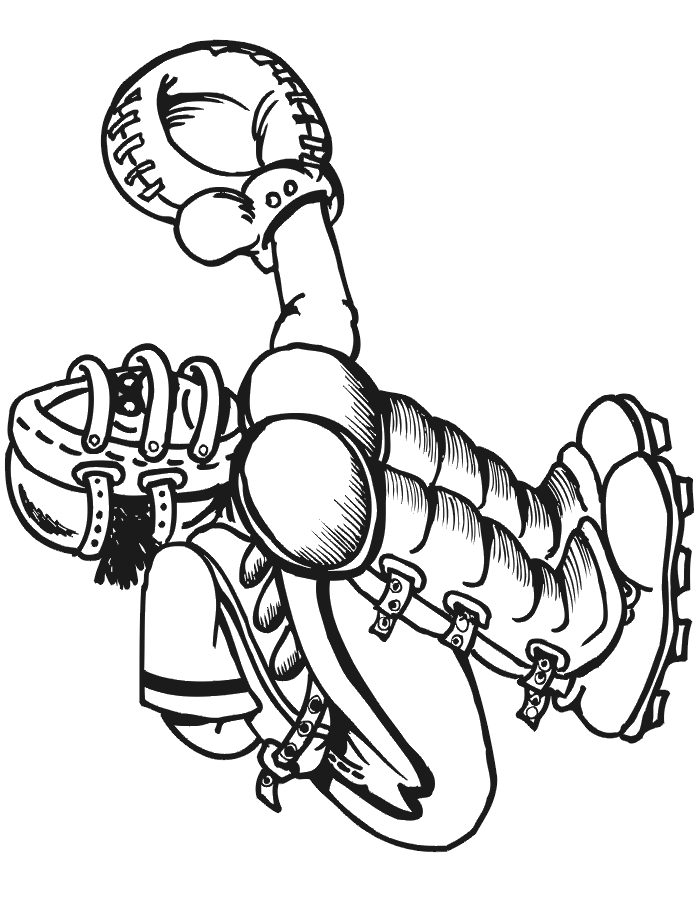 baseball coloring pages baseball catcher Coloring4free