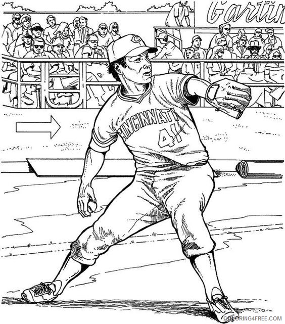 baseball coloring pages for boys Coloring4free