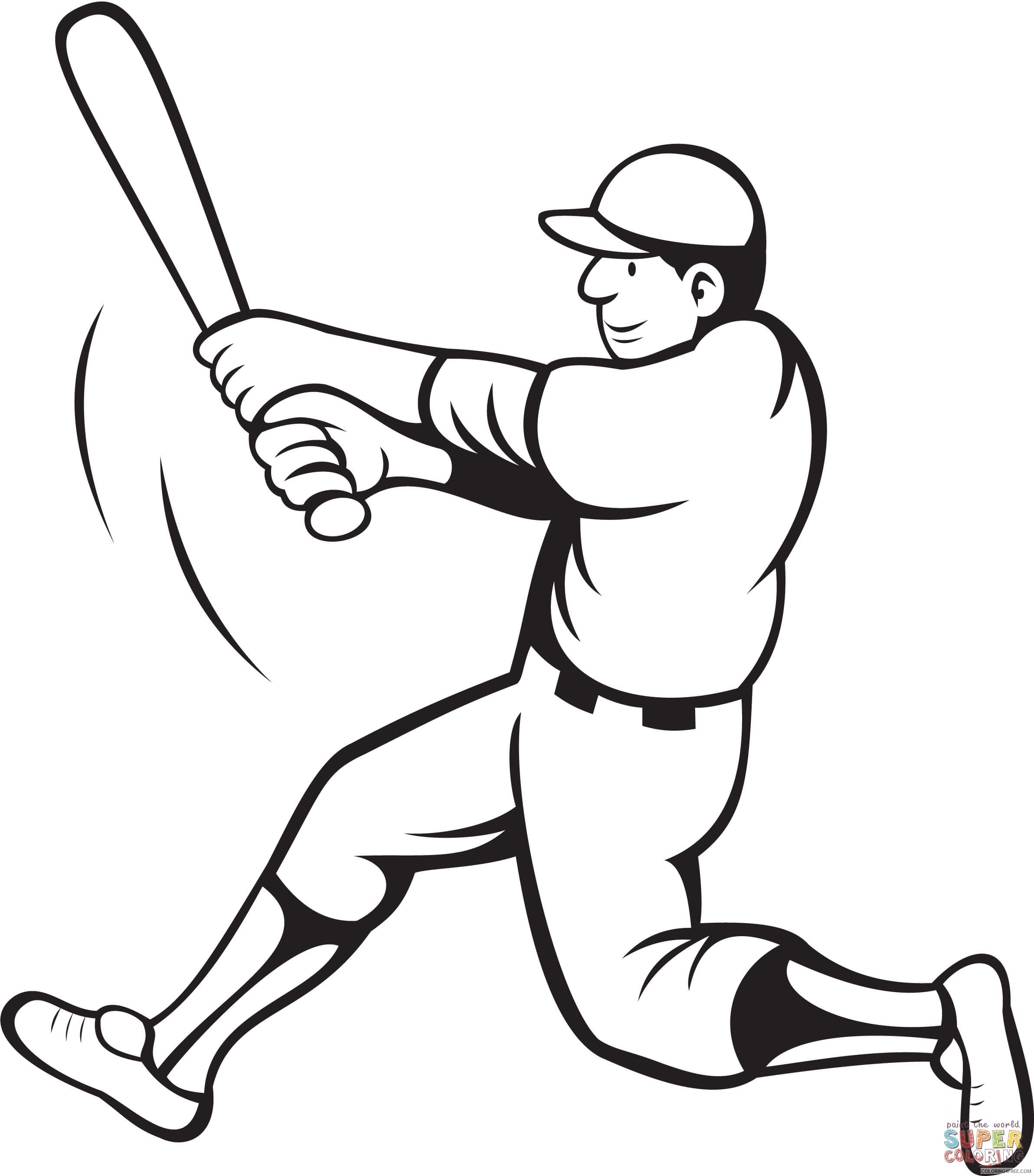 baseball coloring pages to print Coloring4free