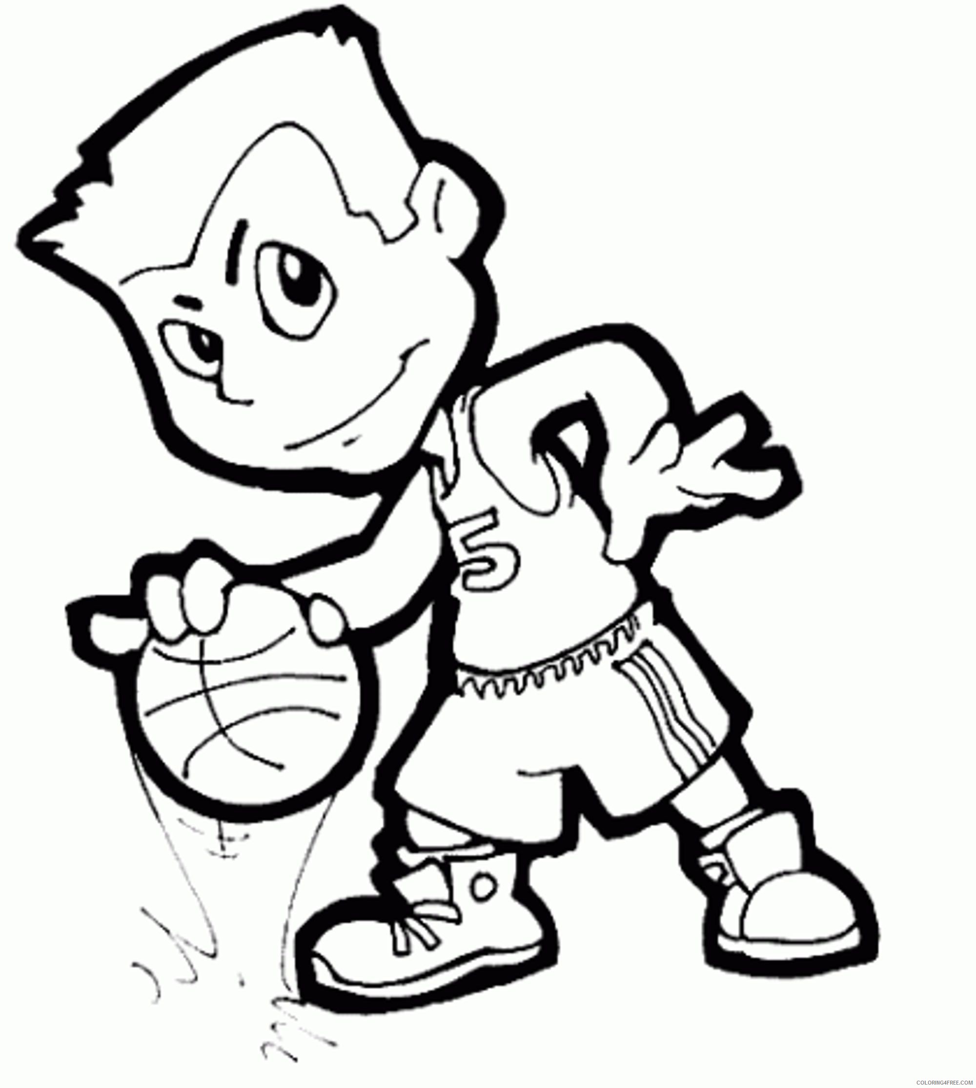 basketball coloring pages for boys Coloring4free