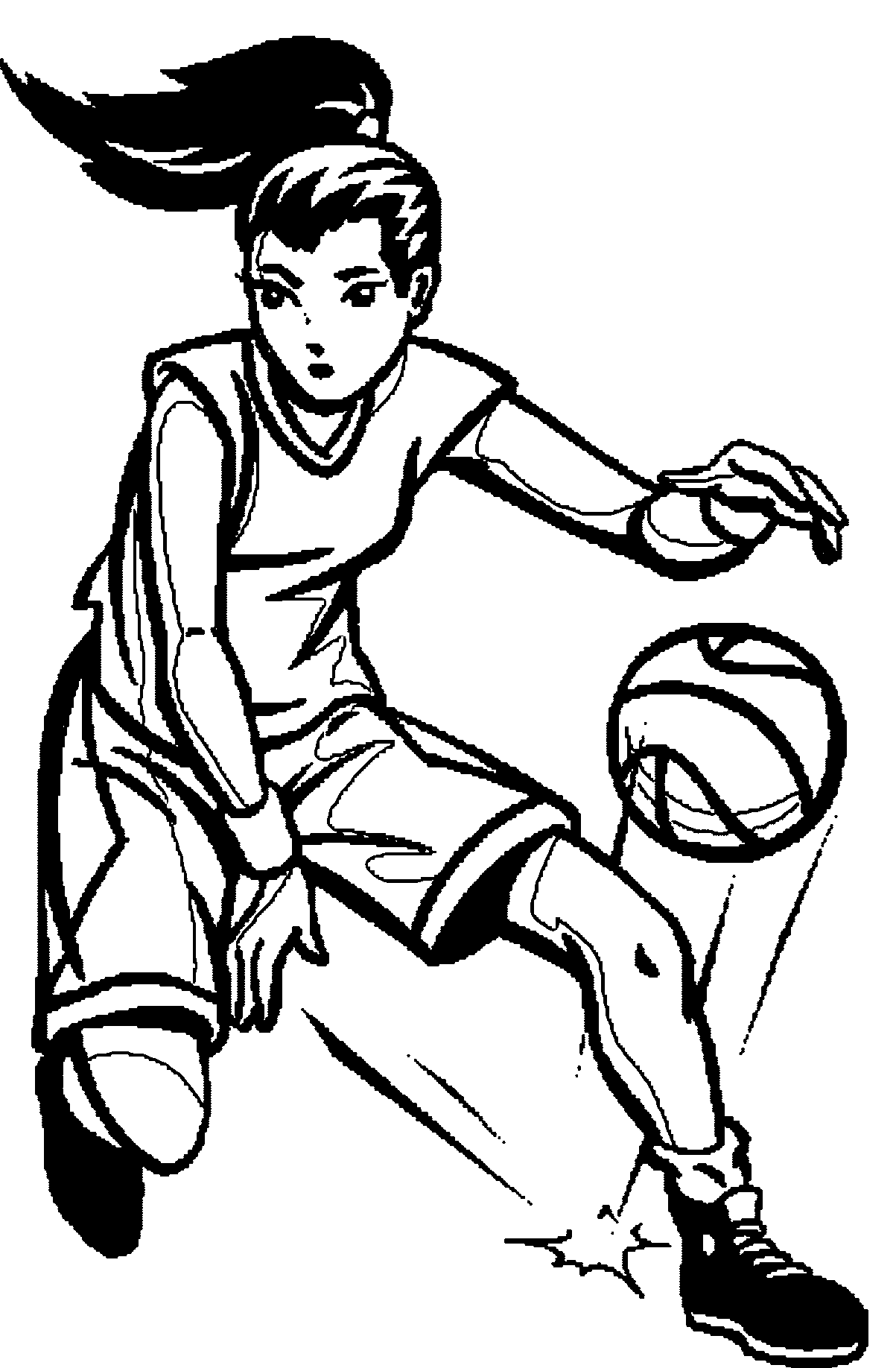 basketball coloring pages for girls Coloring4free