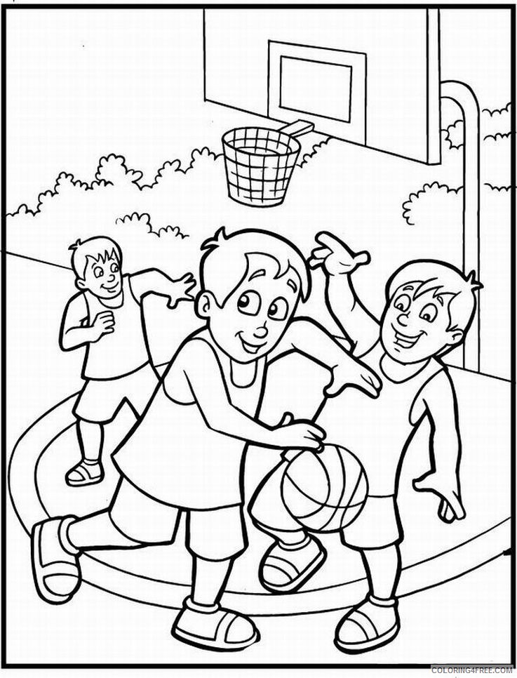 basketball coloring pages for kids Coloring4free