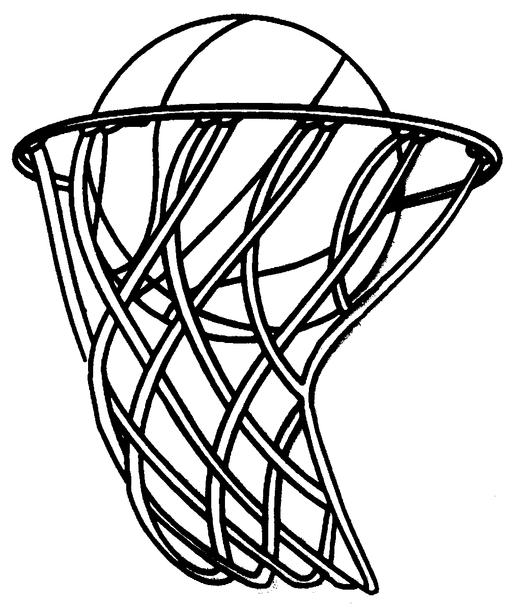 basketball coloring pages ring and ball Coloring4free