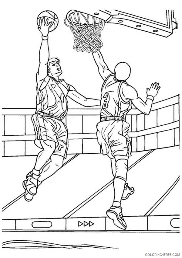 basketball coloring pages slam dunk Coloring4free