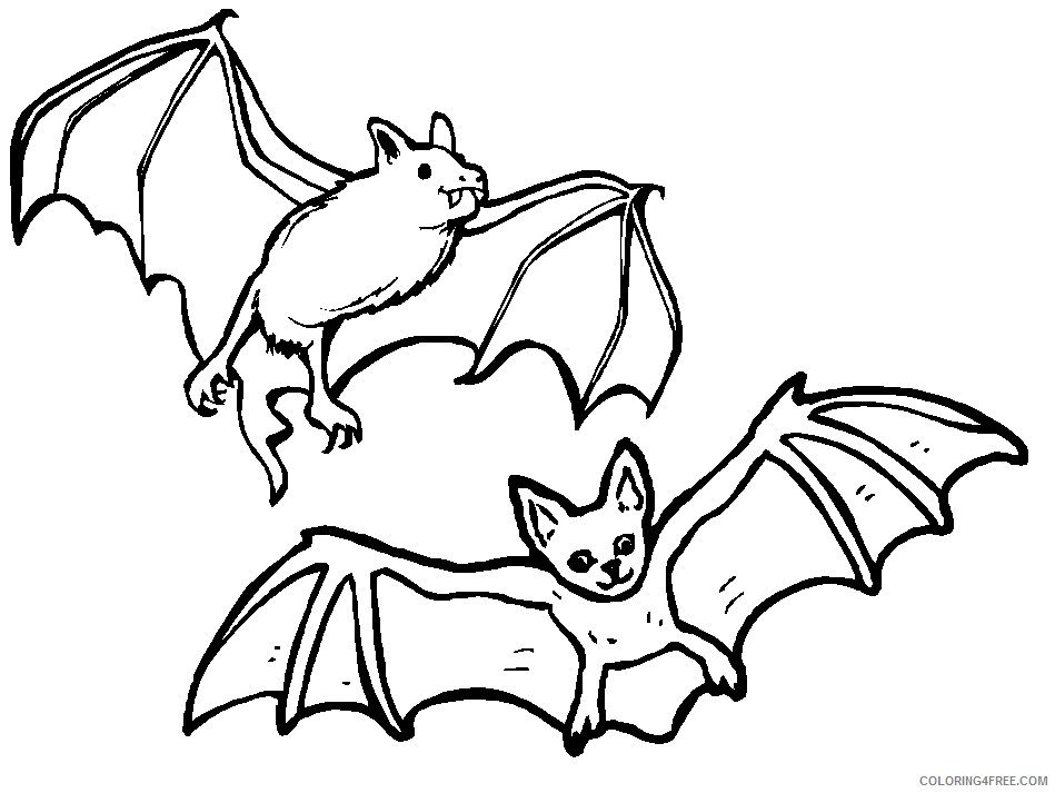 bat coloring pages for kids Coloring4free