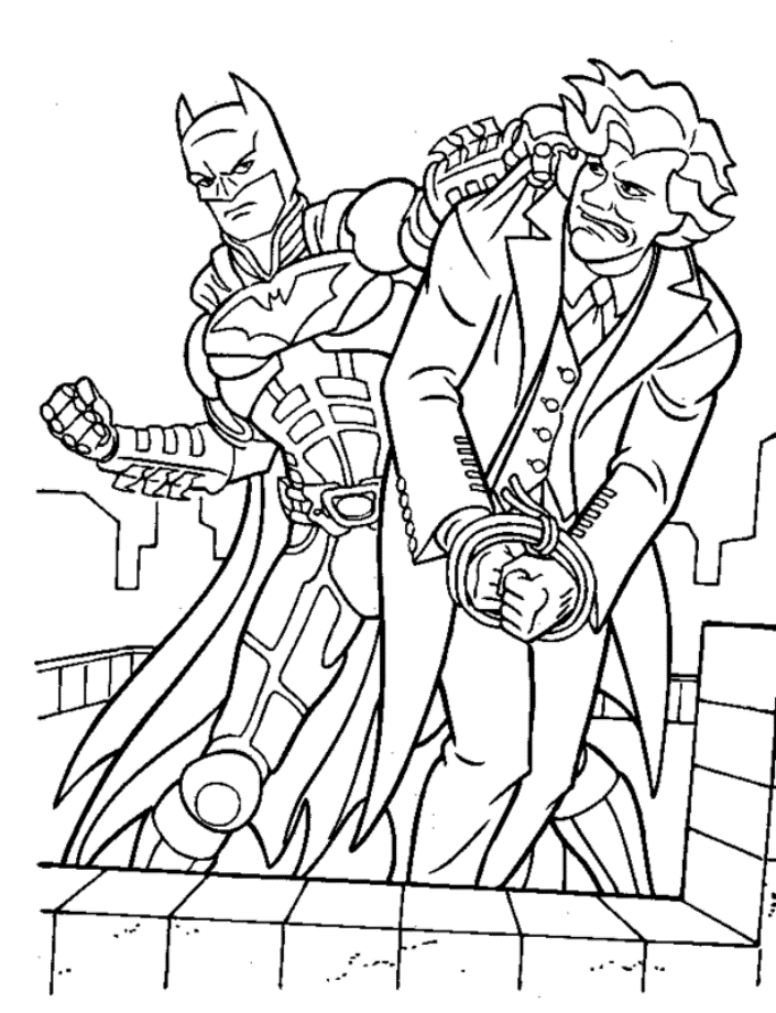 batman and joker coloring pages Coloring4free
