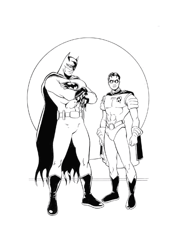 batman and robin coloring pages printable Coloring4free