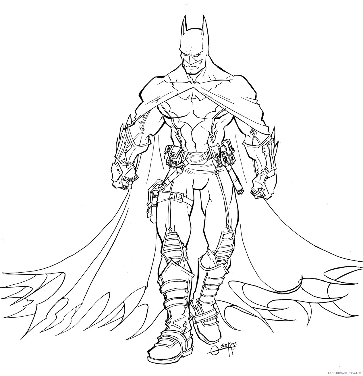 batman coloring pages arkham knight Coloring4free