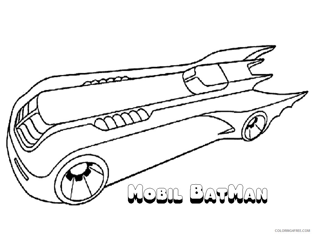 batman coloring pages batmobile Coloring4free