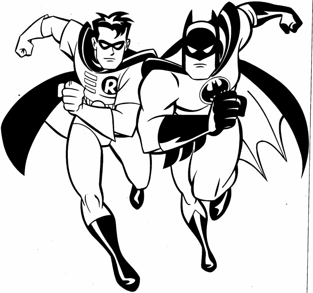 batman coloring pages with robin Coloring4free