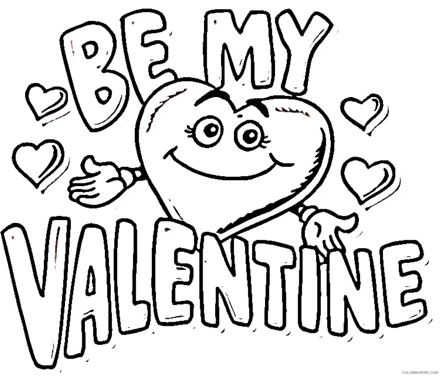 be my valentines day coloring pages Coloring4free