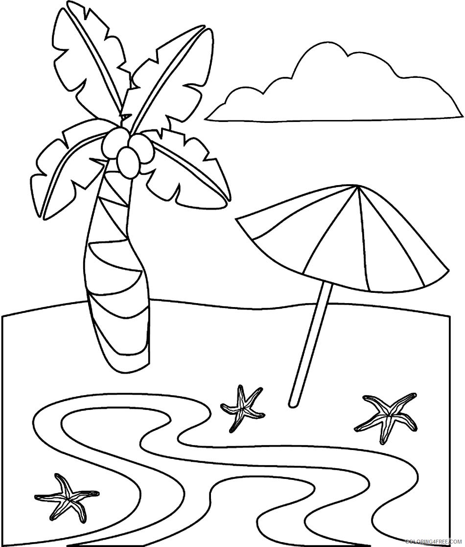 beach coloring pages for toddler Coloring4free