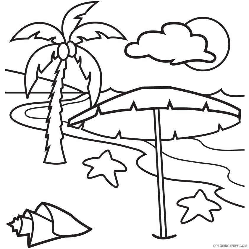 beach coloring pages to print Coloring4free