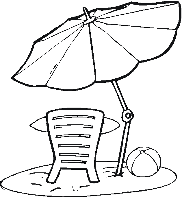beach umbrella coloring pages printable Coloring4free