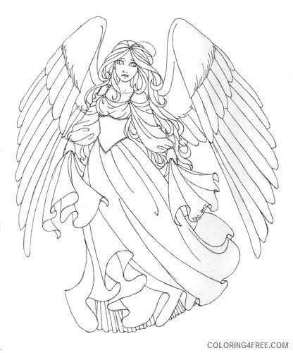 beautiful angel coloring pages for adults Coloring4free