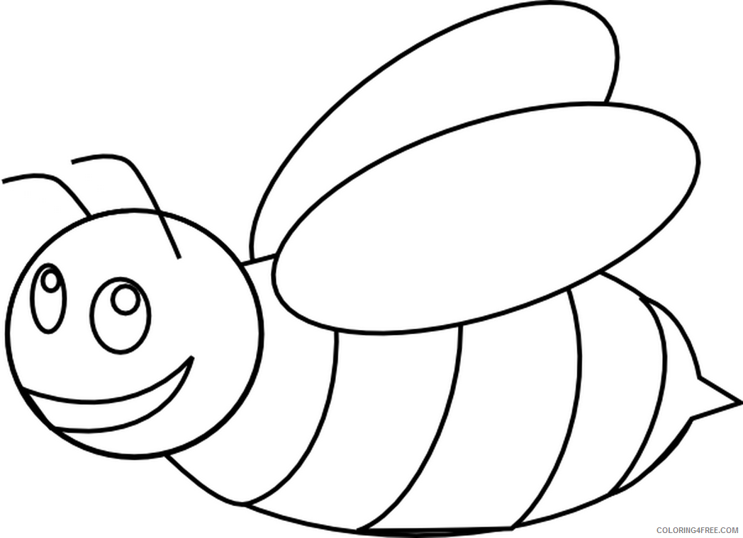 bee coloring pages for toddlers Coloring4free