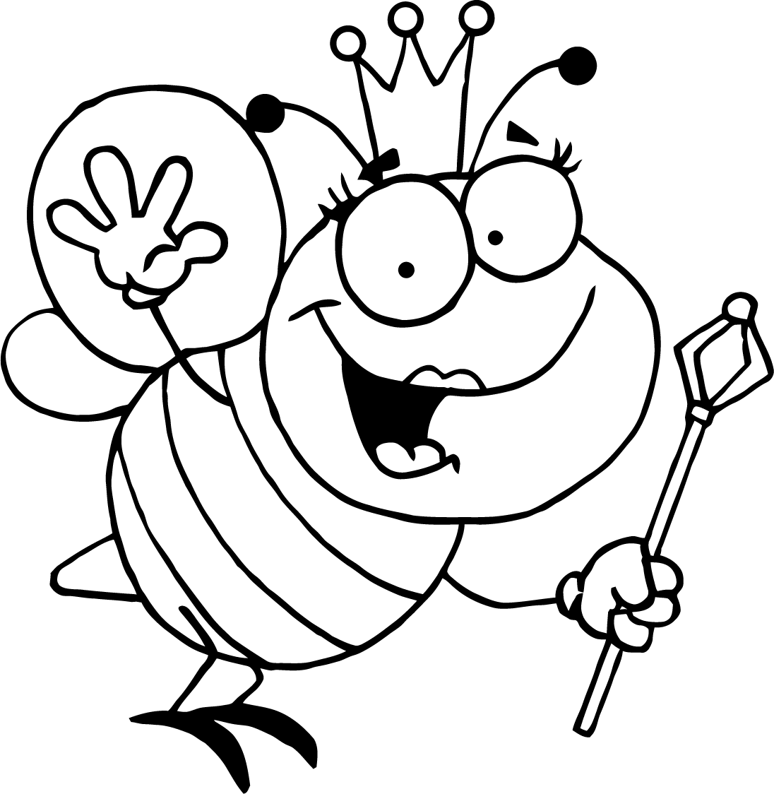 bee coloring pages queen bee Coloring4free